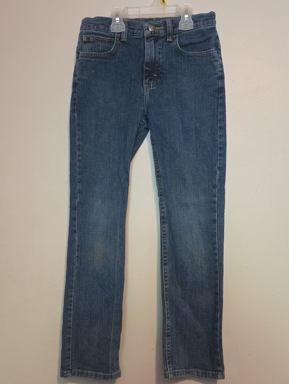 Wrangler Boys Straight Leg Denim Jeans in Dark Blue Wash